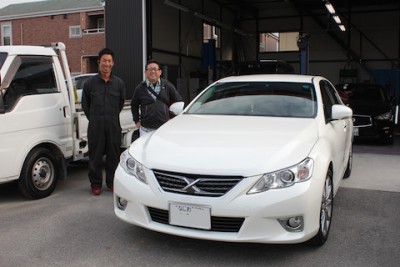 トヨタ マークX GRX130 フロントガラス 修理