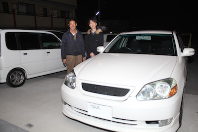 トヨタ　マーク2　フロントガラス　修理