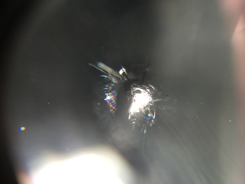 シボレー　キャプティバ　フロントガラス　飛び石　修理