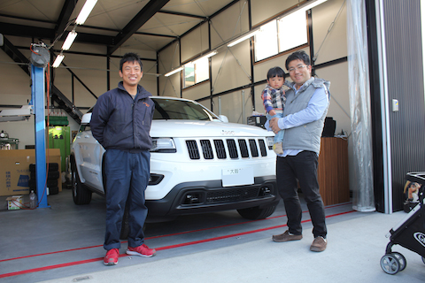 グランドチェロキー　へこみ　修理　デントリペア