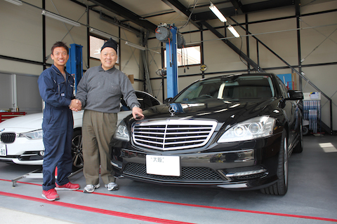 S350　ベンツ　へこみ　修理　デントリペア