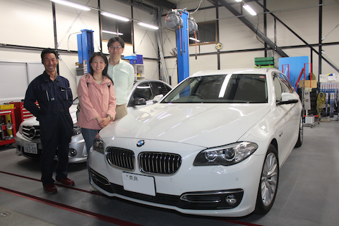 BMW フロントガラス 飛び石 修理