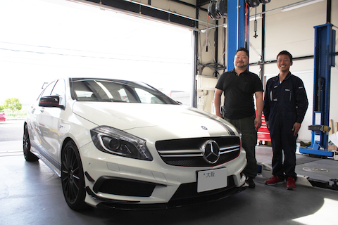 ベンツ AMG A45 へこみ 修理 デントリペア