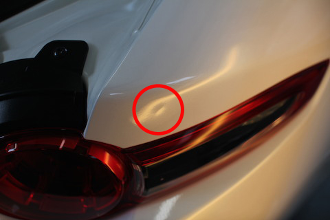 ロードスター　ヘコミ　修理　デントリペア