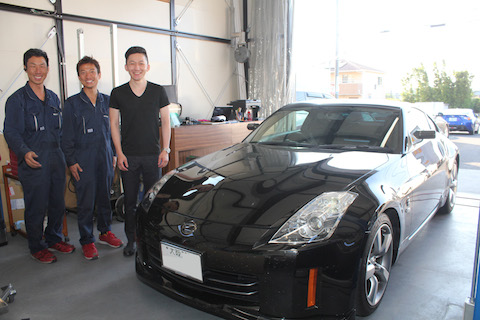 フェアレディZ　フロントガラス　飛び石　修理