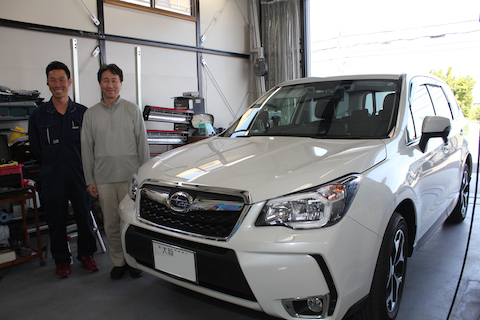 フォレスター　フロントガラス　修理　飛び石