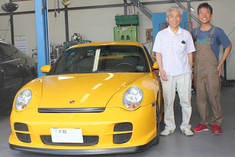 ポルシェ GT2 へこみ 修理 デントリペア