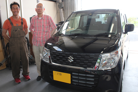 ワゴンR　フロントガラス　修理　飛び石　ウインドリペア