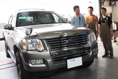 エクスプローラー　へこみ　修理　デントリペア