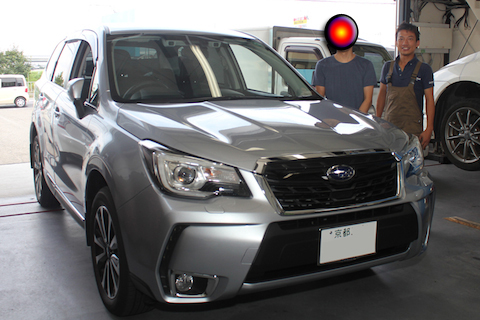 フォレスター　へこみ　修理　デントリペア