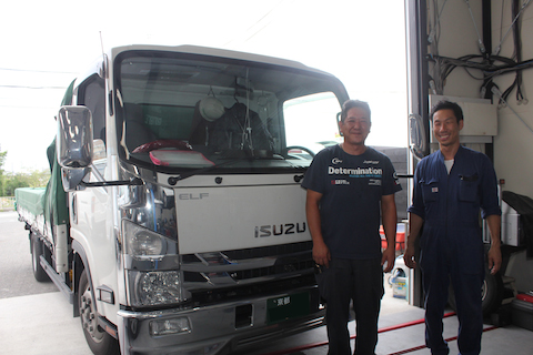 イスズ　エルフ　飛び石　修理　ウインドリペア