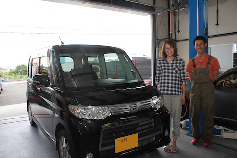 タント　フロントガラス　飛び石　修理　ウインドリペア