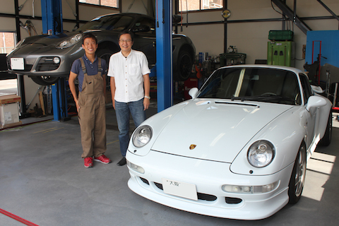ポルシェ 964　へこみ　突　修理　デントリペア