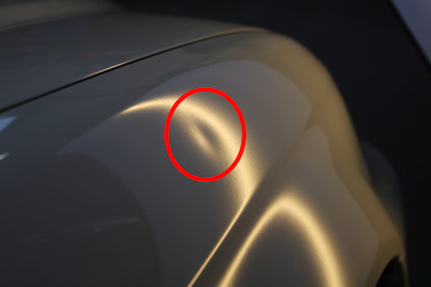 泉南郡　シビック　へこみ　修理　デントリペア