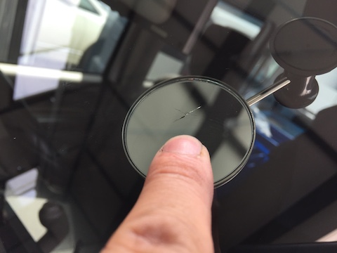 ニッサン　NV100　フロントガラス　飛び石　修理