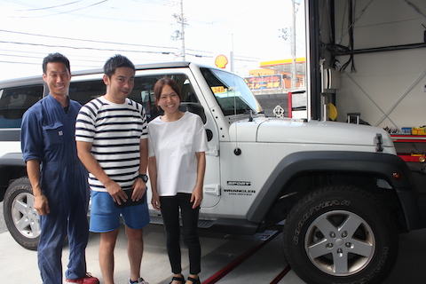 ラングラー　飛び石　修理　ウインドリペア