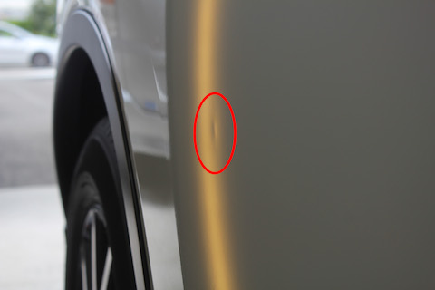 エクストレイル　へこみ　修理　デントリペア