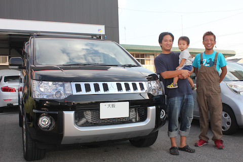 デリカ　D5　新車　へこみ　修理　デントリペア