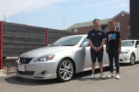 レクサス　IS　デントリペア　ヘコミ　修理