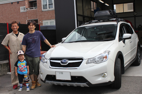 スバル XV　へこみ　修理　デントリペア