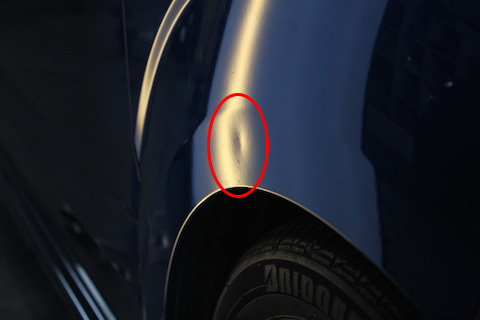 N-BOX　へこみ　修理　デントリペア