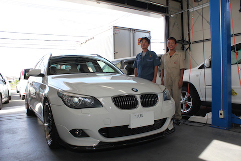 BMW 530i　へこみ　修理　デントリペア