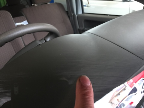 エブリィ　フロントガラス　飛び石　修理　ウインドリペア