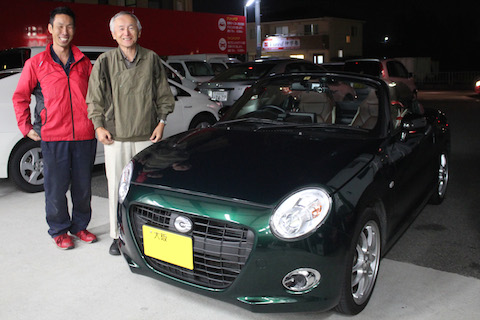 コペン　フロントガラス　飛び石　修理　ウインドリペア