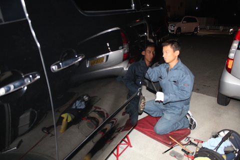 アルファード　へこみ　修理　デントリペア