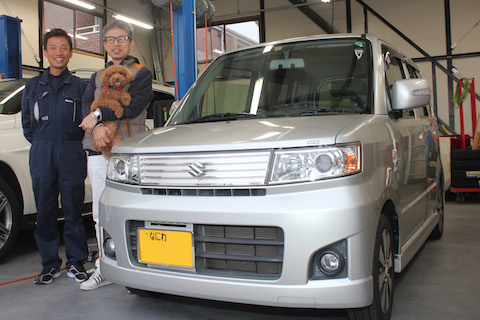 ワゴンR　スティングレー　ボンネット　へこみ　修理　デントリペア