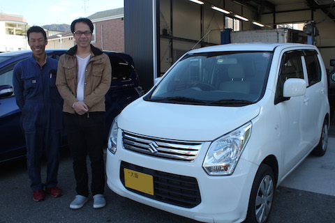 ワゴンR　フロントガラス　飛び石　修理