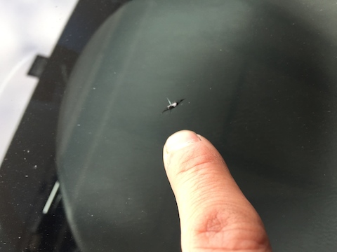 インプレッサ　フロントガラス　飛び石　修理　ウインドリペア