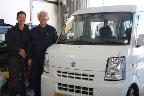 エブリィ　フロントガラス　修理　ウインドリペア