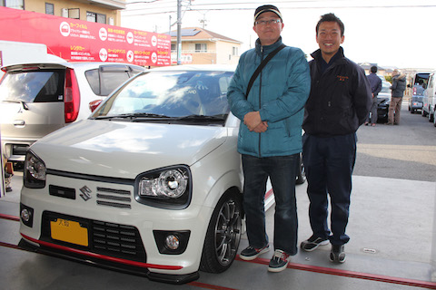 アルトワークス　ボンネット　ヘコミ　修理　デントリペア