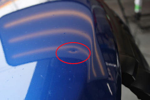 N-box　へこみ　修理　デントリペア