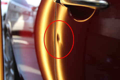 アルファロメロ 156 ヘコミ　修理　デントリペア