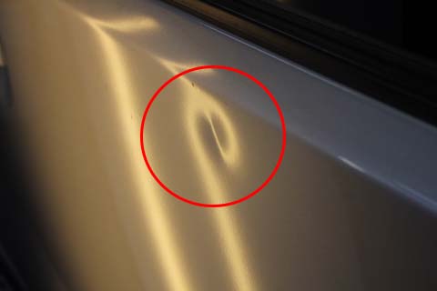 ekワゴン　ヘコミ　修理　デントリペア