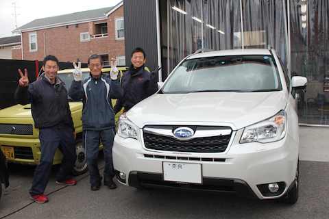 フォレスター　フロントガラス　飛び石　修理　ウインドリペア