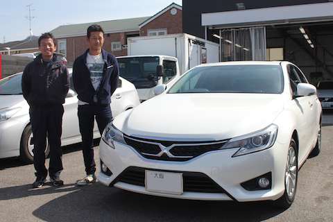 マークX　ヘコミ　修理　デントリペア　引っ張り