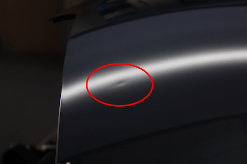 ロードスター　ボンネット　ヘコミ　修理　デントリペア