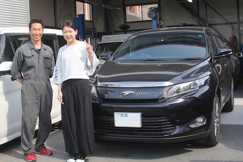 ハリアー　フロントガラス　飛び石　修理　ウインドリペア