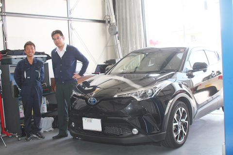 CH-R ヘコミ　修理　ドア　デントリペア