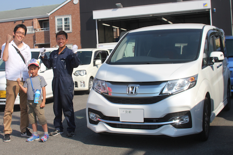 A8　フロントガラス　飛び石　修理