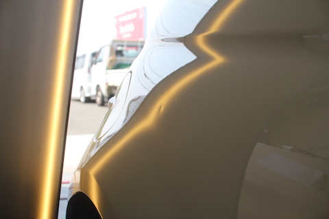 フィアット 500　ヘコミ　修理　デントリペア