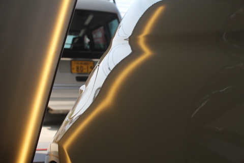 フィアット 500　ヘコミ　修理　デントリペア