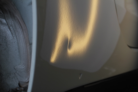 フィアット 500　ヘコミ　修理　デントリペア