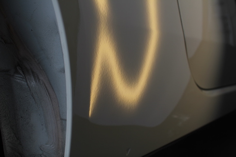 フィアット 500　ヘコミ　修理　デントリペア