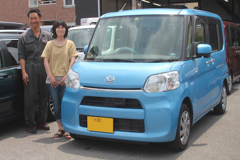 タント　フロントガラス　飛び石　修理　ウインドリペア