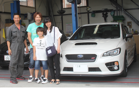 インプレッサ　フロントガラス　飛び石　修理　ウインドリペア