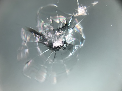 インプレッサ　フロントガラス　飛び石　修理　ウインドリペア